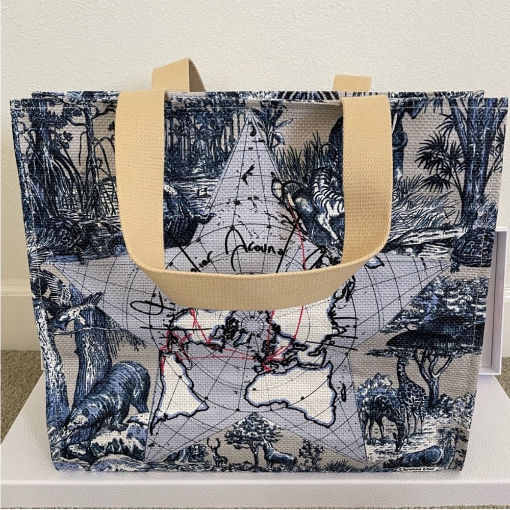 Dior Around the World Straw Tote - GWP limited Edition